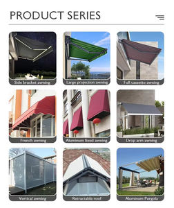 Auvent rétractable moderne électrique, cadre en alliage d'aluminium, <span class=keywords><strong>toile</strong></span> en polyester imperméable pour <span class=keywords><strong>terrasse</strong></span> extérieure, balcon, télécommande - Product Image 5