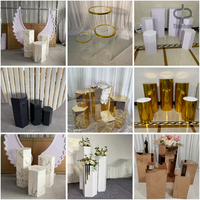 Nouveau Style PVC acrylique Buffet nourriture Riser mariage piédestal support ensemble pilier romain plinthe pour bébé douche fête Table décoration