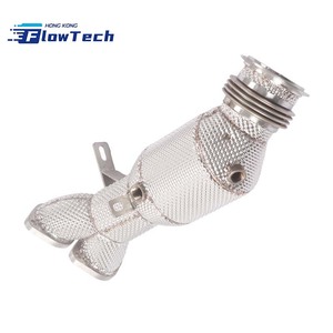 Tuyau de descente en acier inoxydable T304 de haute qualité pour E92 335i E90 E93 N55 3.0T à haut débit avec bouclier thermique - Product Image 2