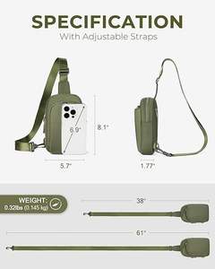 Bolsos Cruzados Pequeños de Moda para Mujer y Hombre, Bolso Bandolera Moderno con Cierre de Cremallera, Detalle de Bordado y Correa Ajustable - Product Image 5