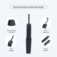 Nettoyeur buccal à quatre têtes, fonctionnant sur piles, étanche, avec base de rangement, appareil électrique sans fil en plastique, nettoyeur buccal domestique