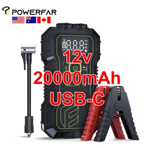 Powerfar The Latest Hot Selling Emergency Starting Device With Air Compressor Car Jump Starter Car Battery