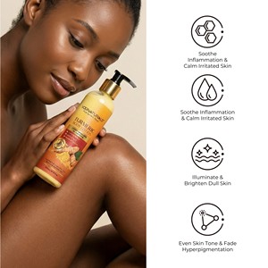Lotion Corporelle Éclaircissante au Curcuma Pur Bio, Crème <span class=keywords><strong>Hydratante</strong></span> Apaisante Végane pour Femmes, Atténuation des Taches Brunes, Vente en Gros - Product Image 3