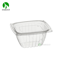 Boîtes de conservation alimentaire jetables transparentes en PET avec couvercles pour emballage à emporter, impression par estampage, préservation des fruits et légumes frais
