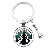 Porte-clés d'échecs, échiquier, pièce d'échecs, pendentif en alliage de zinc, métal léger de haute qualité, porte-clés pour sac, cadeau pour les amateurs d'échecs