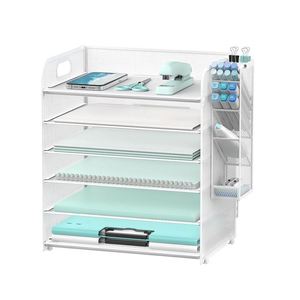 5 Tier Desk <b>Organizer</b> with Handle & Removable Pen Holders Mesh Paper/<b>File</b> <b>Organizer</b> for Desk, Paper Letter Tray <b>Organizer</b> - Product Image 4