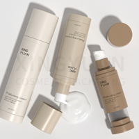 Bouteilles de lotion sous vide de luxe écologiques remplaçables en plastique 50 ml, flacon pompe sans air personnalisé pour soins du corps et du visage, sérum de beauté