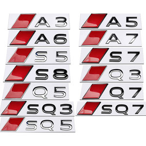 Nuovo Adesivo Decorativo Rosso con <span class=keywords><strong>Logo</strong></span> S per Bagagliaio Posteriore Auto, per Serie <span class=keywords><strong>AUDI</strong></span> SQ8 SQ7 SQ6 A3 S3 A5 A6 S8 RS3 RSQ5, <span class=keywords><strong>Logo</strong></span> Personalizzato - Product Image 1