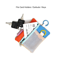 Mini porte-monnaie en nylon avec fermeture éclair, pochette avant en maille, mousqueton, étui quotidien pour écouteurs, clés et cartes, taille personnalisée, vente en gros, OEM