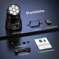 Projecteurs de scène professionnels mini 70W RGBW LED DMX512 pour éclairages de scène mobiles pour fêtes