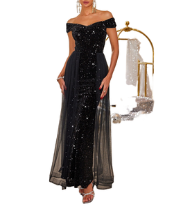 Robe de soirée longue style Empire, asymétrique, antistatique, pour bal et soirées annuelles - Product Image 1