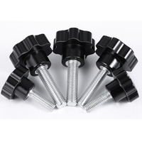 M4 M5 M6 Super Duplex Acier inoxydable SS 2205 2507 A286 904L 1.4410 Noir Plastique Nylon Tête Torx Bouton Vis à oreilles