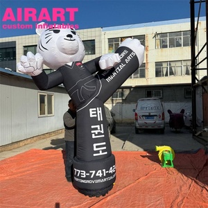 Grande Mascotte Gonfiabile a Forma di Tigre per Promozioni di Scuole di Arti Marziali - Product Image 1
