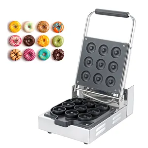 High Quality Family Party Afternoon Refreshments Manual Frying 9 Pieces Donut Machine with Thermostat and Timer