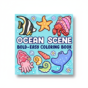 Livre <span class=keywords><strong>de</strong></span> <span class=keywords><strong>coloriage</strong></span> personnalisé Scène Océanique 24/40 pages, design audacieux en option, cadeau pour enfants et fans - Product Image 1
