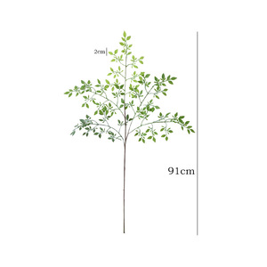 ต้นไม้ประดิษฐ์รุยลิซิ นาดินา โดเมสติกา สีเขียว 5 ใบต่อก้าน ตกแต่งภายในและภายนอกอาคาร แบบเลียนแบบธรรมชาติ - Product Image 5