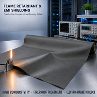 Tissu conducteur ignifuge en cuivre-nickel, flexible et cousable, pour isolation EMI industrielle (type Faraday) - Vente en gros