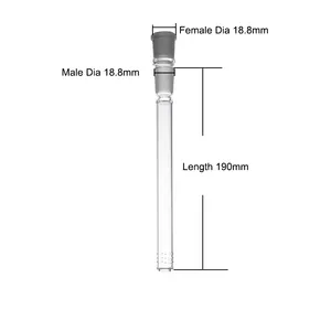 مخصص بأحجام مختلفة 14/18 ذكور أنثى كوارتز زجاج مشترك رخيص زجاج شيشة أسفل الساق مع ملحقات الشيشة