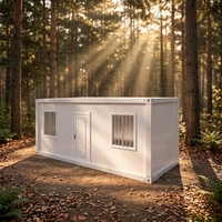 Maison conteneur préfabriquée personnalisée de 20 pieds ou 40 pieds, ignifuge, avec panneaux sandwich en laine de roche, pour dortoir modulaire de chantier