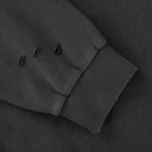 <span class=keywords><strong>Felpa</strong></span> a girocollo con cappuccio tagliata di colore grigio personalizzato <span class=keywords><strong>felpa</strong></span> a girocollo lavata con acido di Terry francese - Product Image 6