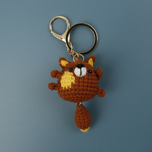 Cartoon Puppy Crochet Amigurumis Keychain Wholesale Price <b>Handmade</b> Bulk Mini Yarn Knitted Dog <b>Doll</b> Charm Pendant - Product Image 6