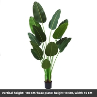 Grand arbre artificiel en plastique pour salon, style nordique, tournesol, bananier, plantes décoratives en pot, toucher naturel, pour un environnement intérieur.