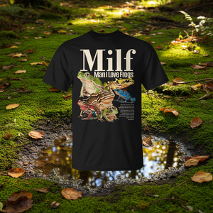 Milf Man I Love Frogs T-Shirt noir unisexe taille adulte M L XL XXL - Product Image 3