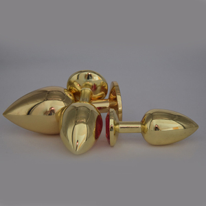 Giocattoli del sesso anale a buon mercato dilatatore piccolo <span class=keywords><strong>plug</strong></span> anale di cristallo per le coppie, <span class=keywords><strong>vendita</strong></span> calda <span class=keywords><strong>Plug</strong></span> anale in oro rosa in metallo con diamante gioiello - Product Image 4