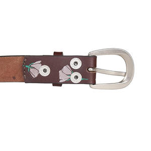 Diseño original personalizado pequeño orquídea vaca ocultar aleación hebilla animal estampado moda retro cinturón decorativo para mujer - Product Image 4