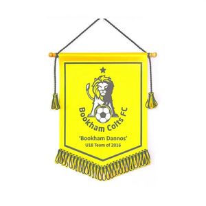 Wholesale Fast Delivery Custom Color Football Club Exchange Pennant Satin Characteristic Lightweight Flag Fan Travel Souvenirs - Product Image 3