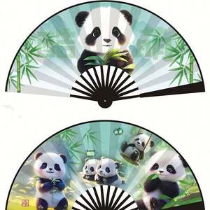 Venta al por mayor de abanicos de seda de doble cara de 8/10 pulgadas, portátiles, plegables, para danza, con diseño de libélula china, de bambú, para manualidades DIY y decoración del hogar - Product Image 5