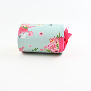 Lata Redonda de Metal con Diseño Floral Personalizado, con Lazo de Cinta, Envase Vacío para Té Negro Premium, Ideal para Regalo - Product Image 4