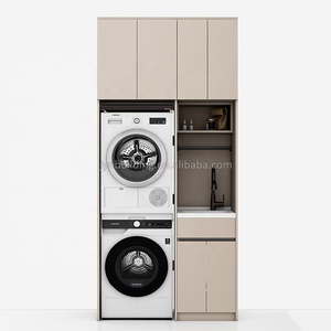 Gabinete personalizado <span class=keywords><strong>con</strong></span> panel de panal de aluminio Gabinete de balcón apilado de doble máquina y combinación de gabinete de <span class=keywords><strong>baño</strong></span> integrado - Product Image 4