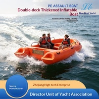 Bateau d'assaut de sauvetage à double couche épaissi en stock ; Bateau rapide/yacht télécommandé de 3,9 m à essence pour la lutte contre les inondations