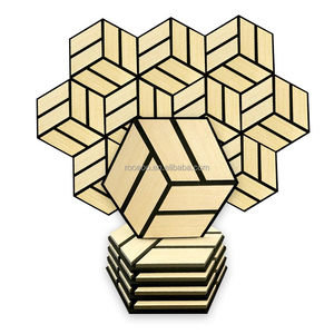 Sculpture sur bois urbaine décoration murale Design Art <span class=keywords><strong>3D</strong></span> placage hexagone bois acoustique mur acoustique <span class=keywords><strong>3D</strong></span> carte du monde <span class=keywords><strong>en</strong></span> bois décoration murale - Product Image 1