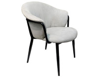 Fauteuil de salon moderne en tissu bleu, coussin en éponge douce, pieds en métal, empilable, ergonomique, fauteuil de détente