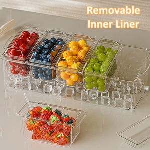 Outdoor Picnic Compartment Food Serving Crisper Box Household <strong>Plastic</strong> Fruit <strong>Storage</strong> 5 Small Dividers <strong>Storage</strong> Boxes <strong>Bins</strong> - Product Image 5