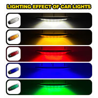 Módulo JHS Luces para Camiones, Luz de Posición Lateral Cromada con 12 LED, para Camión, Remolque, Autobús, Camioneta, RV