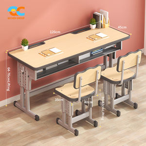 Pedido a granel Venta al por mayor Sillas de escritorio escolar Escritorio y silla escolar para niños Escritorio y silla escolar de doble Plaza de grado comercial - Product Image 2