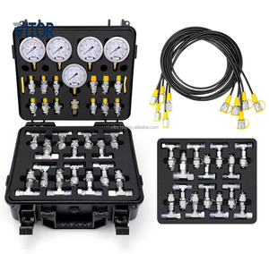 Manomètre hydraulique de haute qualité, 5 jauges en T pour la pression des excavatrices, kit avec garantie de 6 mois, neuf - Product Image 1