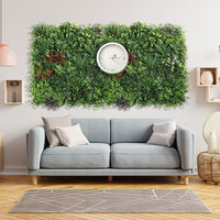 Panneau mural de verdure artificielle en plastique à prix abordable, type haie de buis, pour décoration de maison et jardin, Noël, Pâques