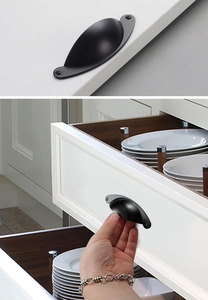 Modern Furniture Cabinet Cup <strong>Handle</strong> <strong>Pulls</strong> <strong>Shell</strong> <strong>Drawer</strong> Door Zinc Alloy Hardware <strong>Kitchen</strong> <strong>Knobs</strong> - Product Image 6
