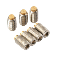 304 Stainless Steel Brass Tip Set Screw M3-M16 Hex Socket Grub Screw for Precision Positioning and Non-Marring Locking