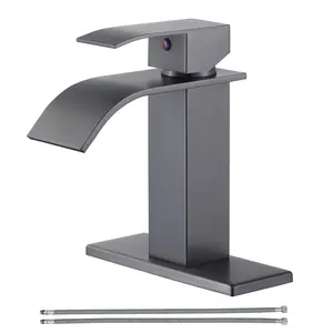 SUS304 Single Handle Bathroom Taps Waterfall Faucet Mixer Taps Bathroom Wash Basin Sink Faucet