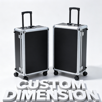 Valise à outils en aluminium sur mesure avec découpes en mousse, valise de transport robuste pour équipement lourd avec roues
