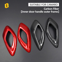 Accessoires intérieurs en fibre de carbone Shasha, cadre de poignée de porte intérieure pour Camaro 2016 2017 2018 2019 2020 2021 2022 2023
