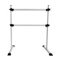 Barre de danse double autoportante réglable en hauteur, portable, en métal, pour l'entraînement de ballet à domicile, barre d'étirement pour danseurs