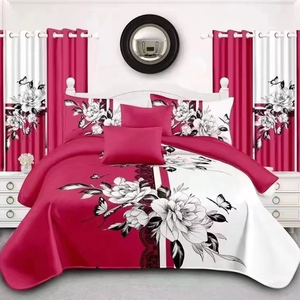 Parure <span class=keywords><strong>de</strong></span> <span class=keywords><strong>lit</strong></span> à motif floral style africain personnalisée kaki <span class=keywords><strong>pour</strong></span> <span class=keywords><strong>lit</strong></span> king/queen 6 pièces en polyester, ensemble <span class=keywords><strong>de</strong></span> couvre-<span class=keywords><strong>lit</strong></span> et rideaux <span class=keywords><strong>pour</strong></span> mariage - Product Image 3