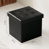 Klappbarer Ottoman-Bett mit Stauraum Fußhocker Leder-Sitzbank mit Stauraum