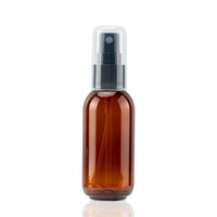 Bouteilles pulvérisatrices portables en plastique PET 50ml/80ml, ambre, marron, vert, brume fine, sérigraphie, pour huiles essentielles, lotions, cosmétiques, parfums